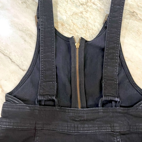 Free People Black Jean Overalls Dress - Picture 6 of 8